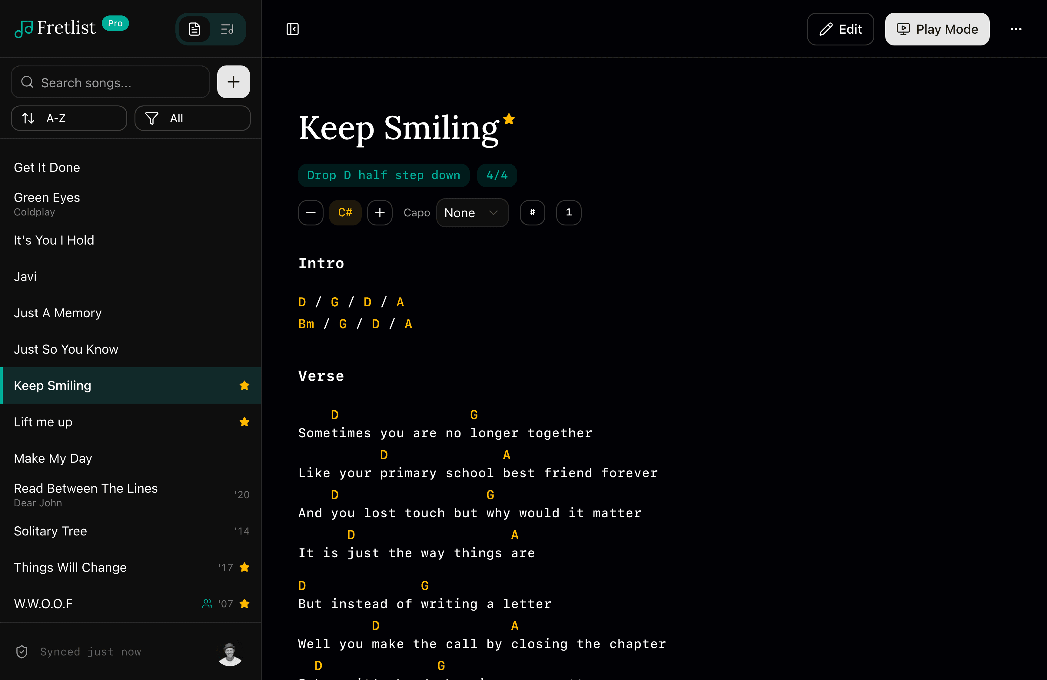 Song View — desktop
