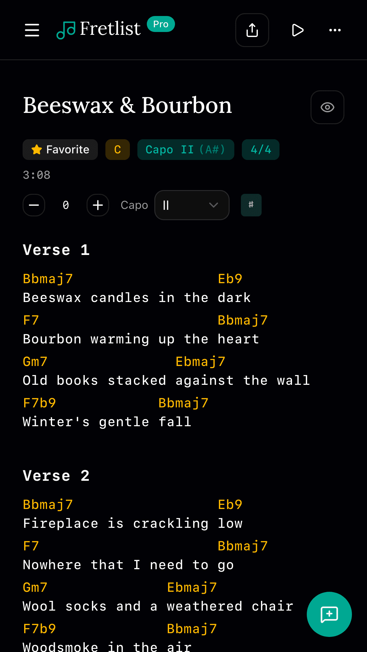 Song View — mobile