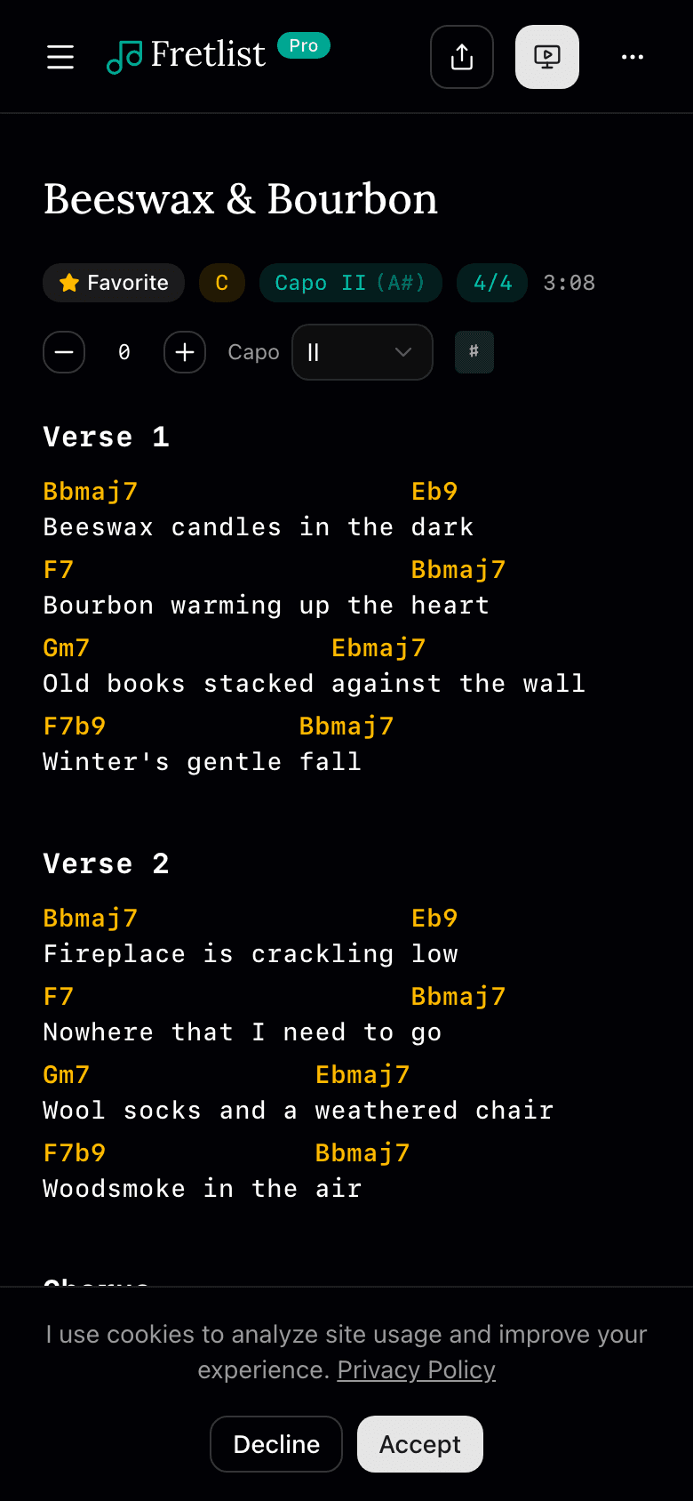 Song View — mobile