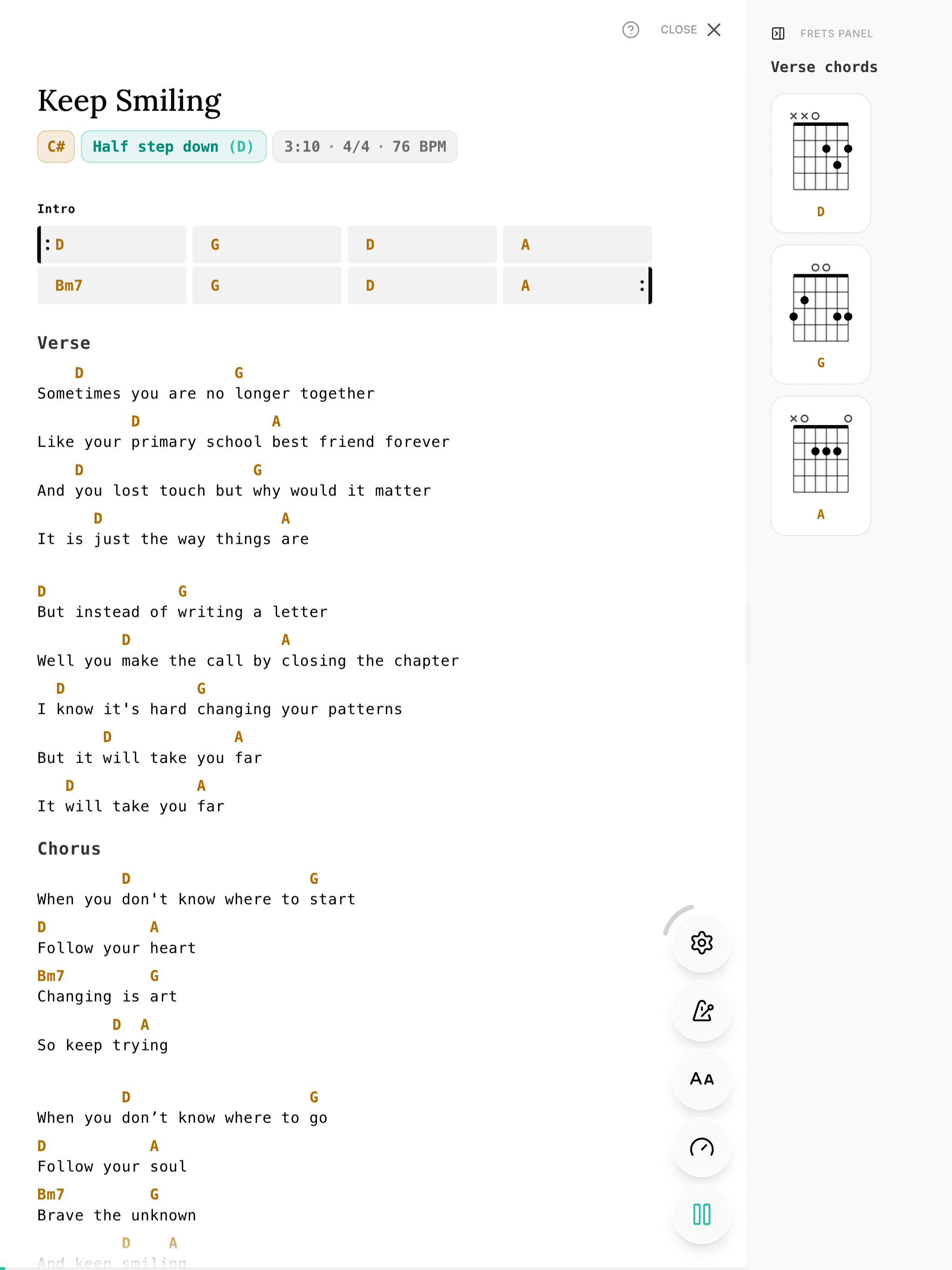 Play Mode on a tablet